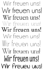 Schriftarten für die Hochzeitseinladung: Moderne und klare Fonts