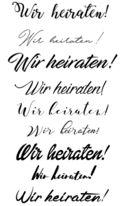 Schriftarten für die Hochzeit: Kursive und verspielte Fonts