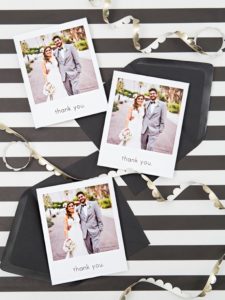 Ein Danke nach der Hochzeit mit schönen Polaroids