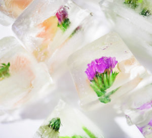 Eiswürfel mit Beeren oder essbaren Blüten sind eine tolle Hochzeitsdeko und sorgen für Abkühlung