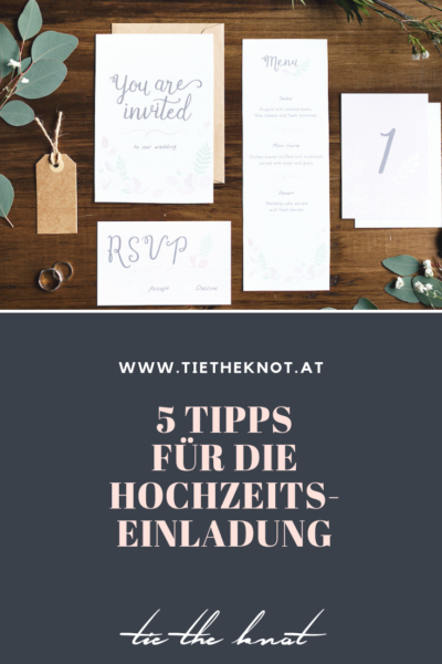 5 Tipps für die Hochzeitseinladung