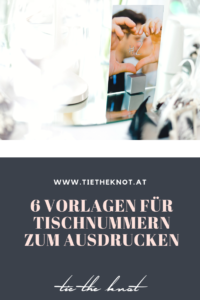 Hochzeit: 6 Vorlagen für Tischnummern zum Ausdrucken