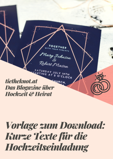Download: Kurze Texte für die Hochzeitseinladung